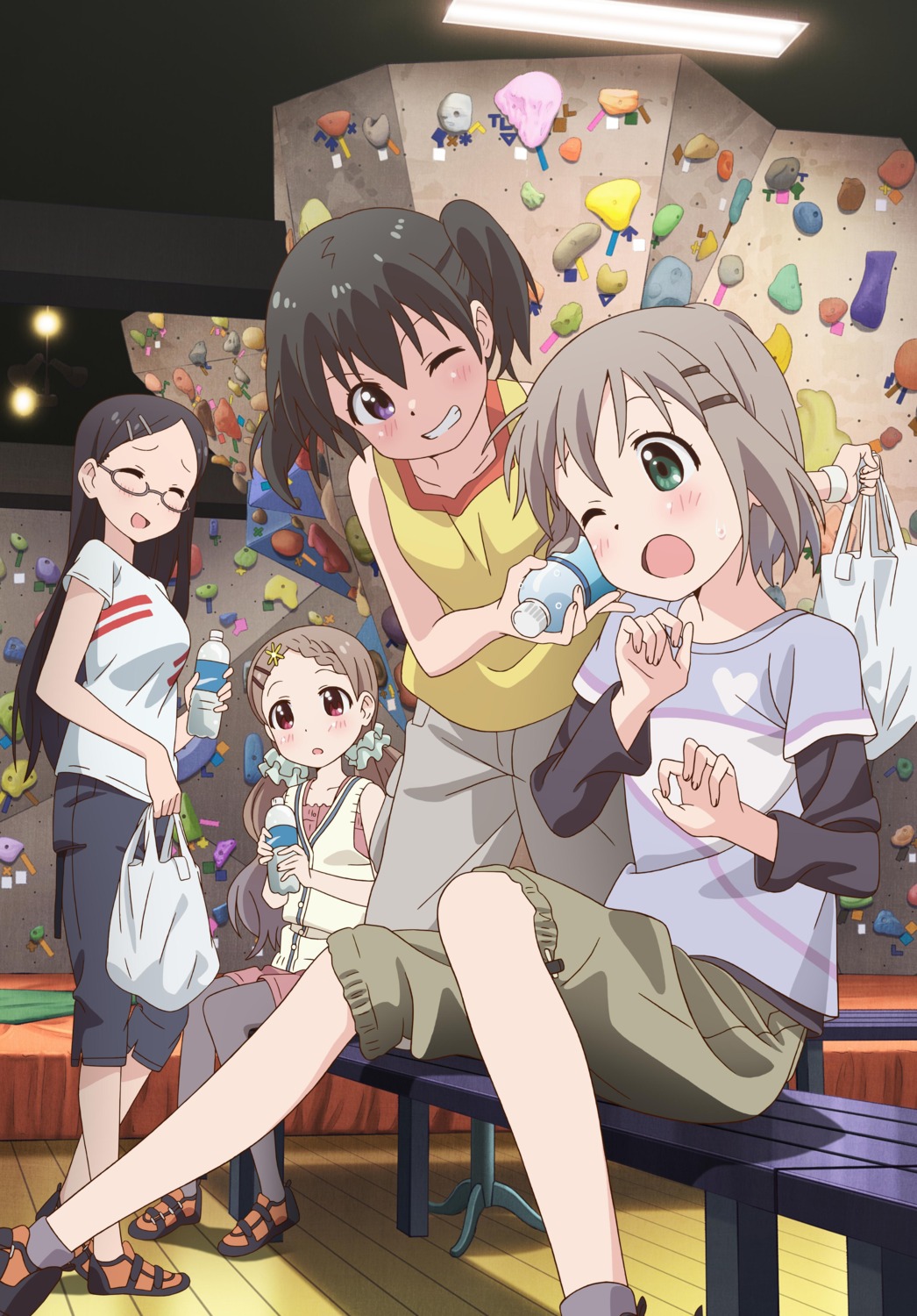 aoba_kokona, kuraue_hinata, megane, saitou_kaede, shimada_kazuaki, yama_no_susume, yukimura_aoi