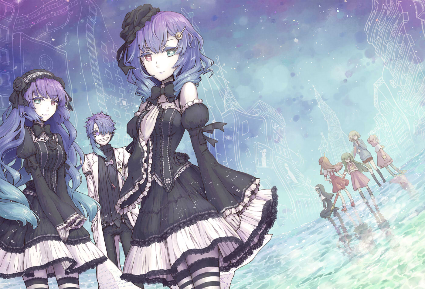 gothic_lolita, heterochromia, lolita_fashion, syuri22, thighhighs