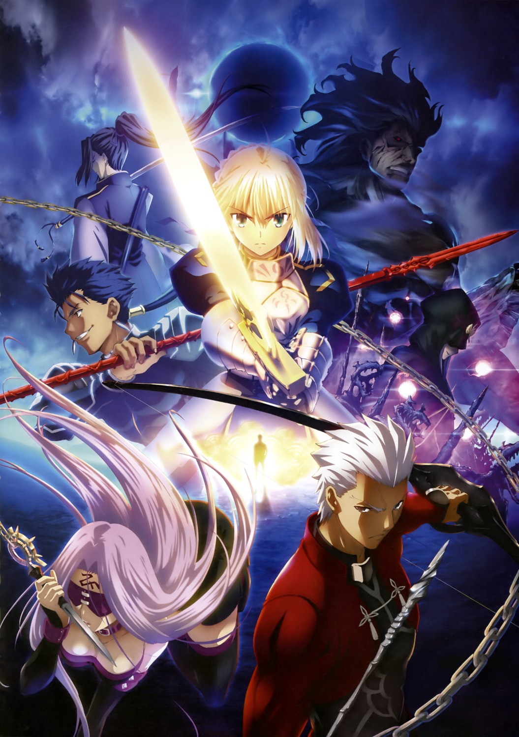 archer, armor, artoria_pendragon_(fate), cu_chulainn_(fate), fate/stay_night, heracles_(fate), itagaki_atsushi, medea_(fate)