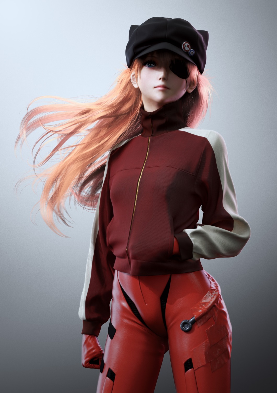 bodysuit, cg, eyepatch, ikedan, neon_genesis_evangelion, souryuu_asuka_langley