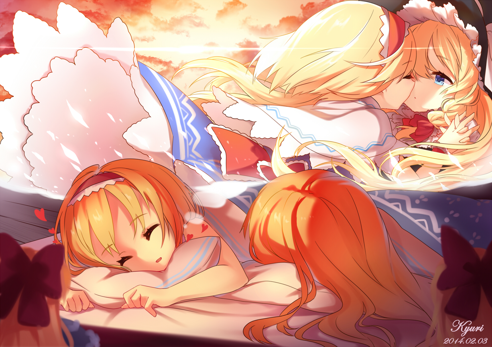 alice_margatroid, kirisame_marisa, kyuri_tizu, shanghai_doll, touhou, yuri