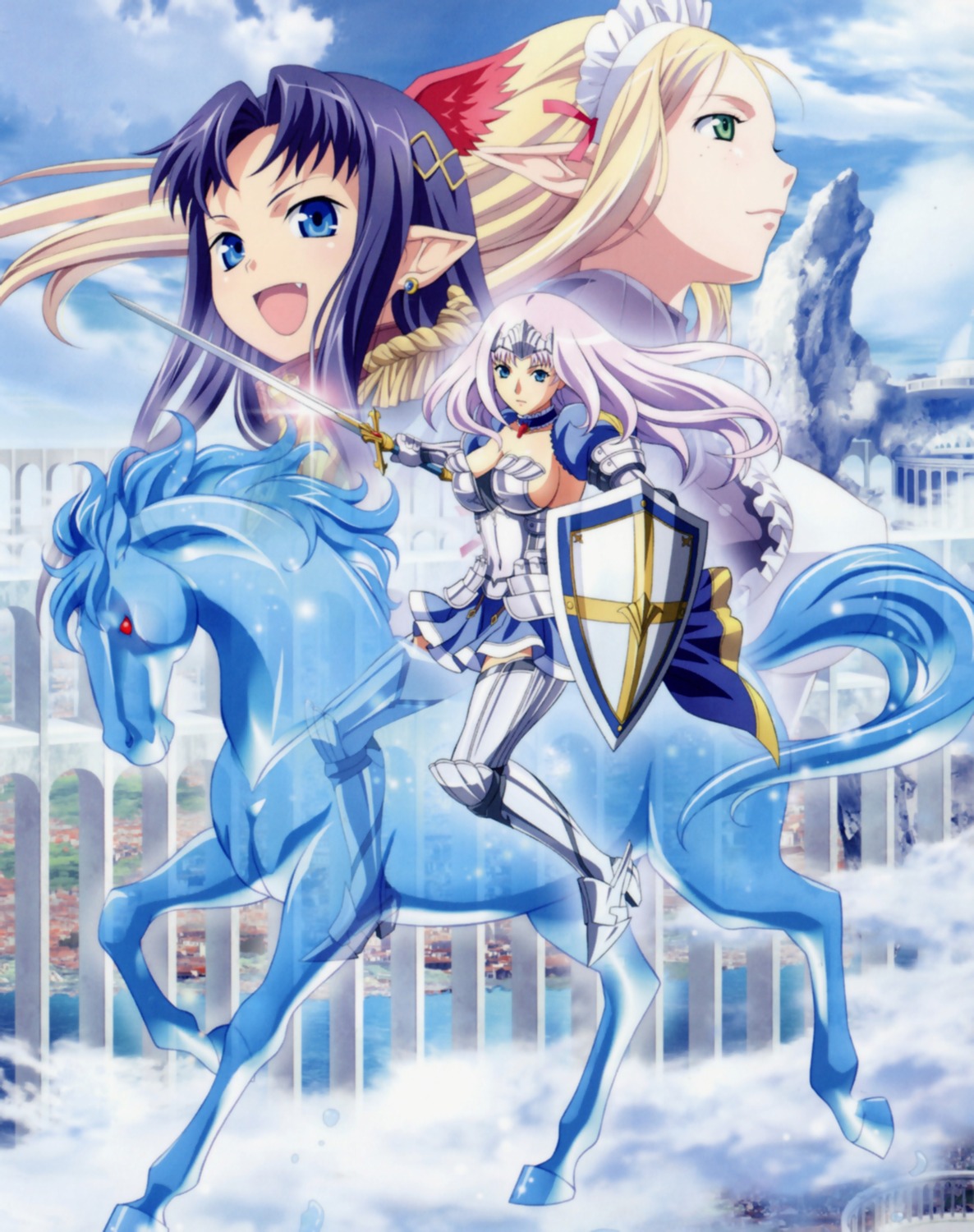 annelotte, armor, elf, pointy_ears, queen's_blade, queen's_blade_rebellion, sword, tagme