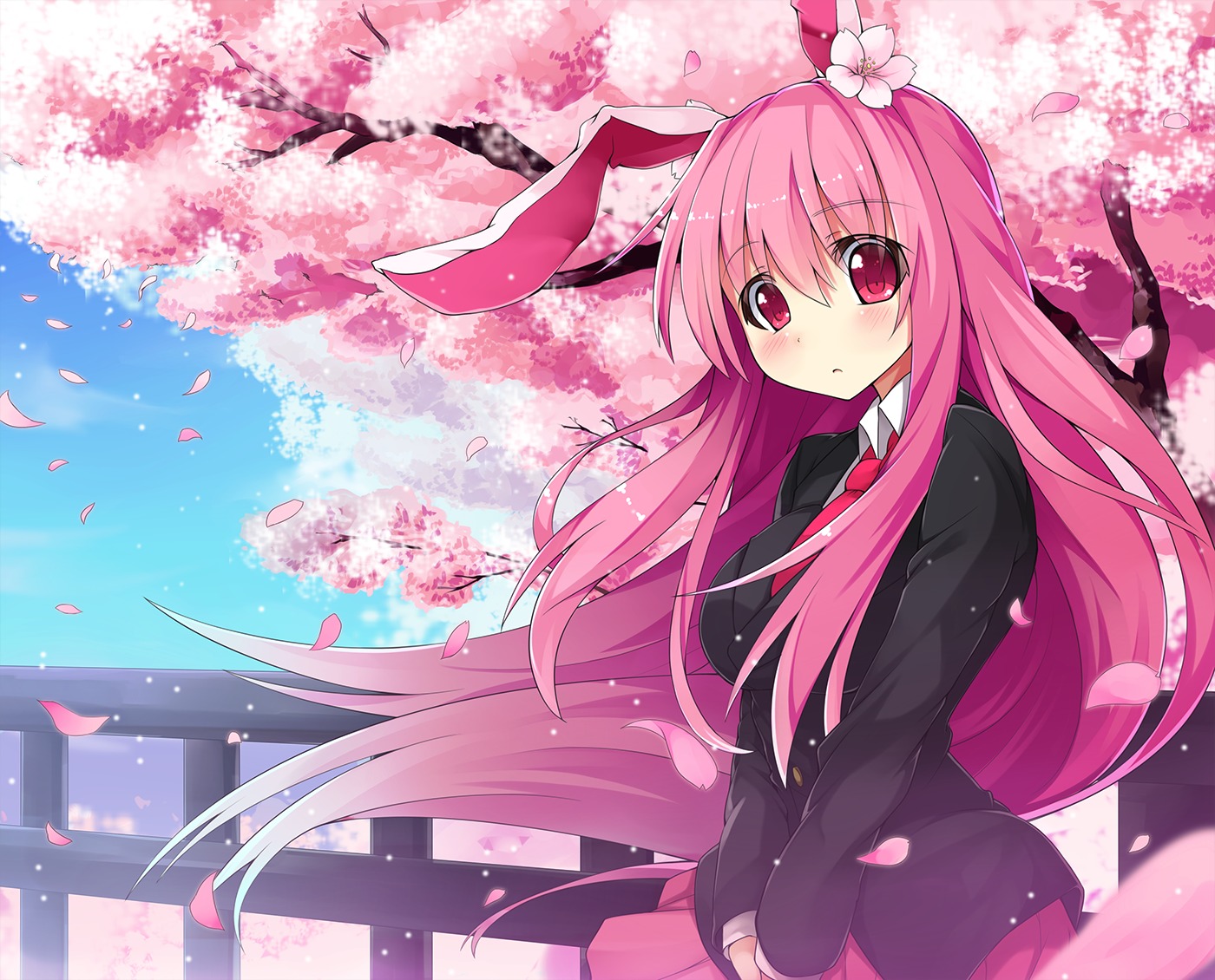 animal_ears, bunny_ears, hototogisu., reisen_udongein_inaba, seifuku, touhou