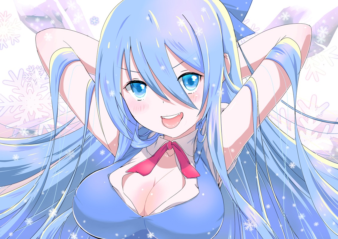 cirno, cleavage, touhou, yamada_ranga