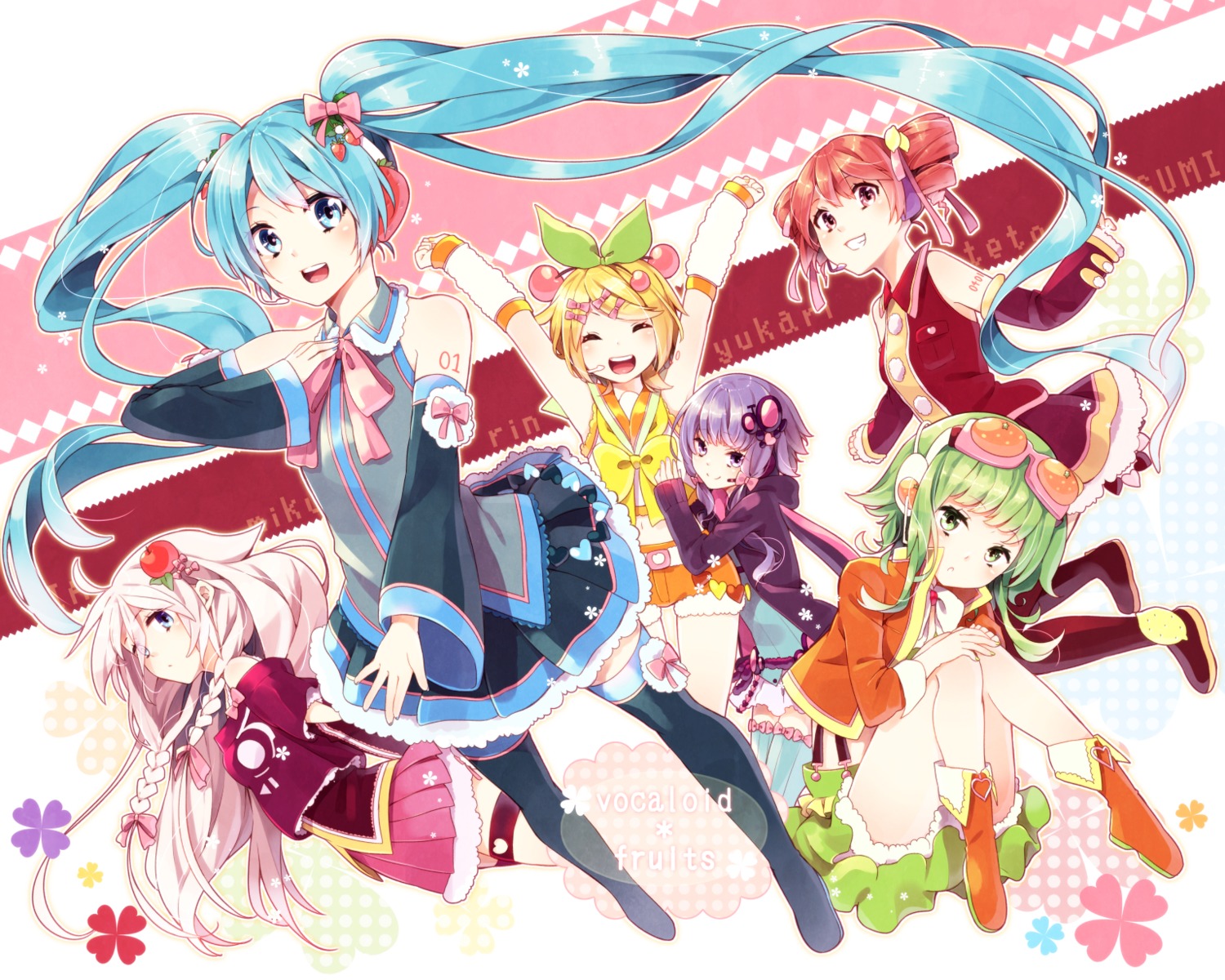 gumi, hatsune_miku, ia_(vocaloid), kagamine_rin, kasane_teto, sakuragi_ren, utau, vocaloid