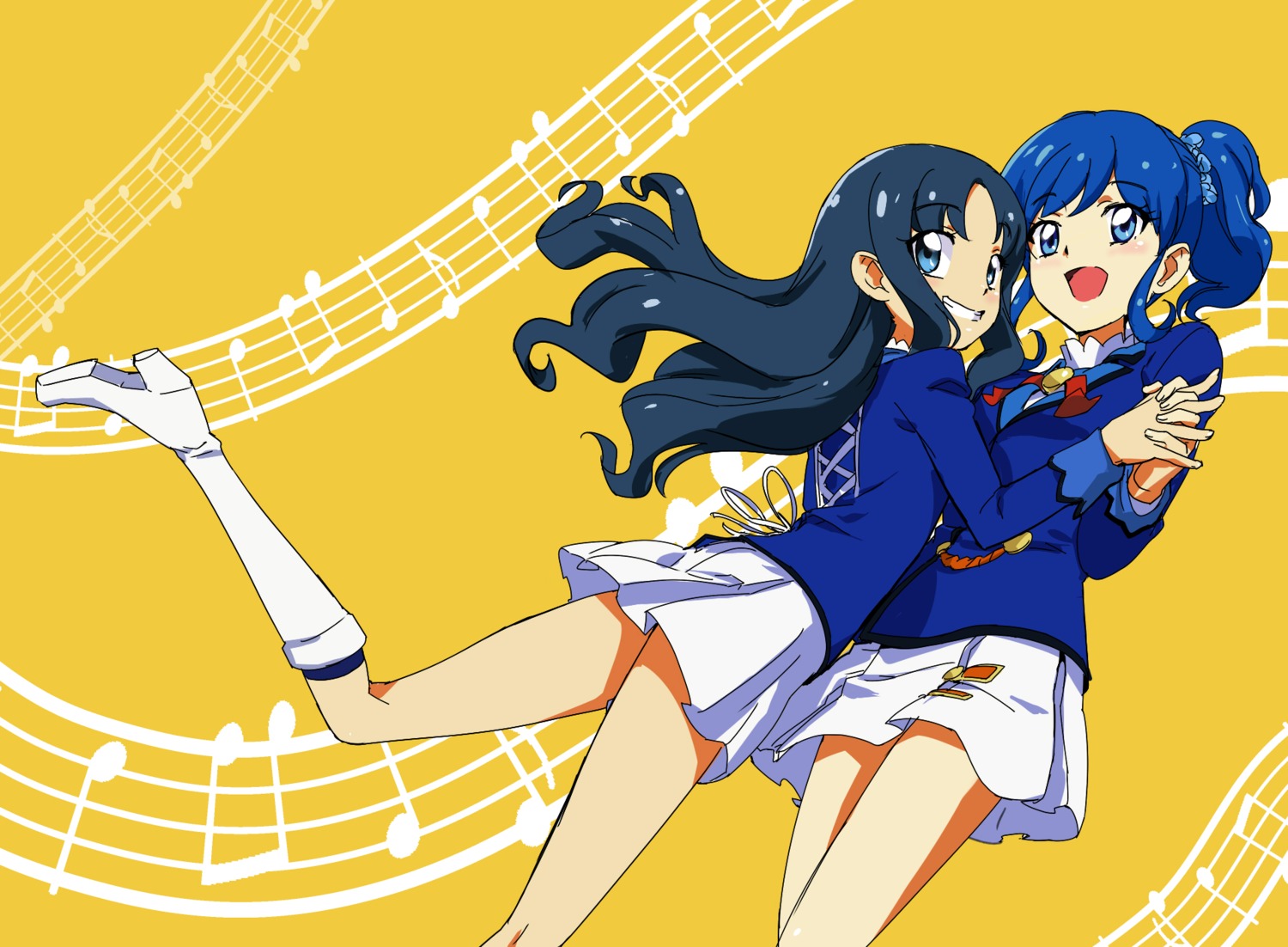 aikatsu!, crossover, heartcatch_precure!, kiriya_aoi, kurumi_erika, makacoon, precure, seifuku