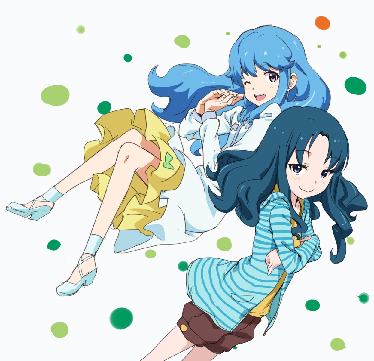 crossover, happinesscharge_precure!, heartcatch_precure!, kurumi_erika, makacoon, precure, shirayuki_hime_(precure)