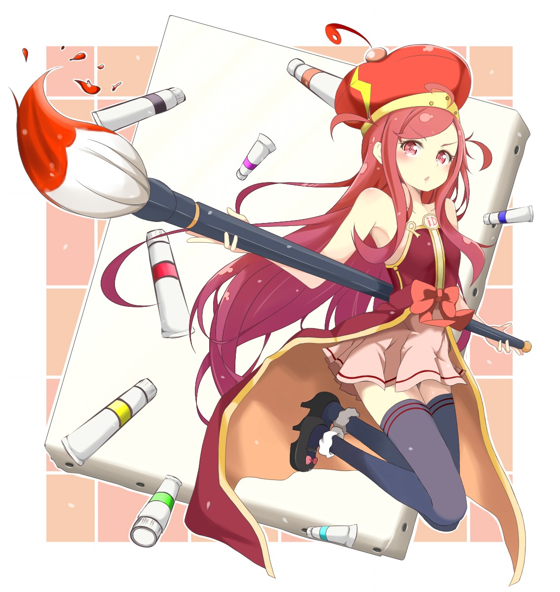 pixiv-tan, tazaki_hayato, thighhighs