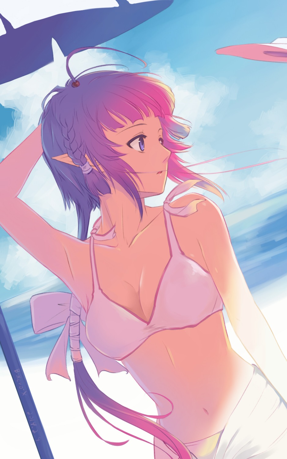 bikini, bzerox, cleavage, elf, pointy_ears, swimsuits