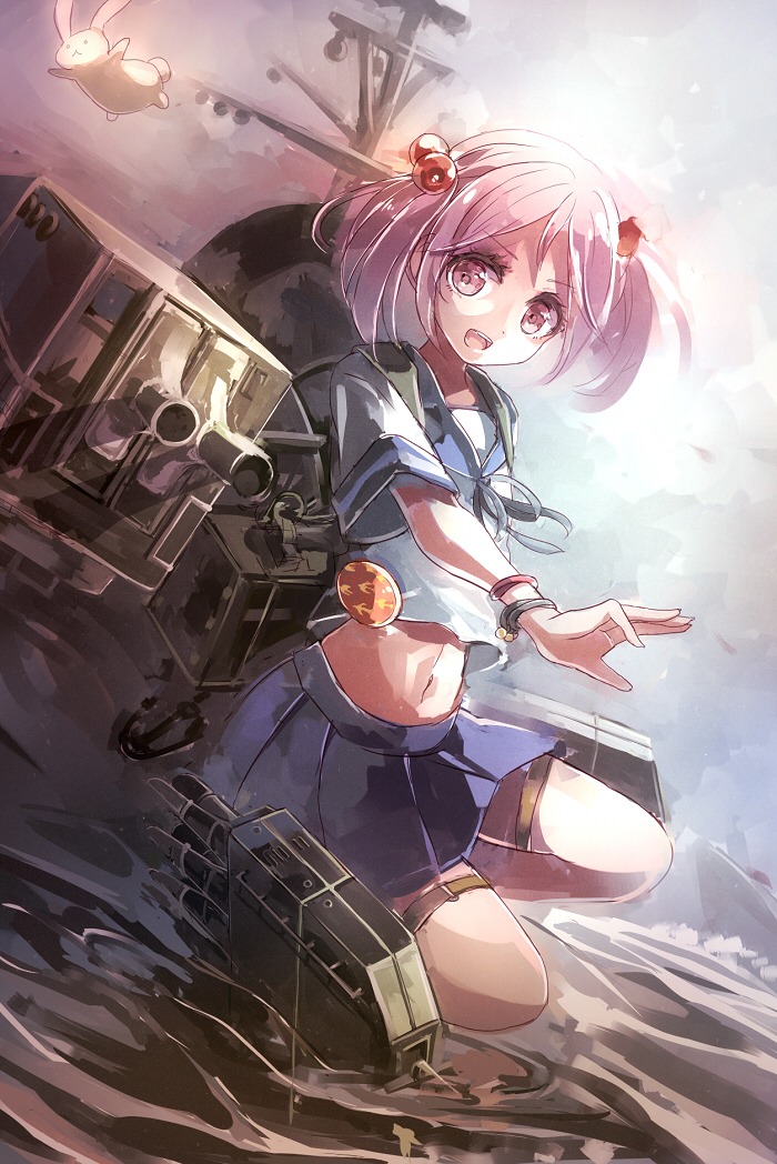 60mai, kantai_collection, sazanami_(kancolle), seifuku