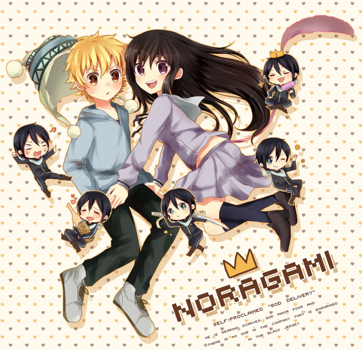 chibi, iki_hiyori, noragami, rinchu, seifuku, tail, yato