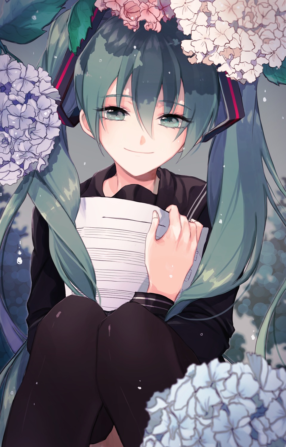ahma, hatsune_miku, seifuku, thighhighs, vocaloid