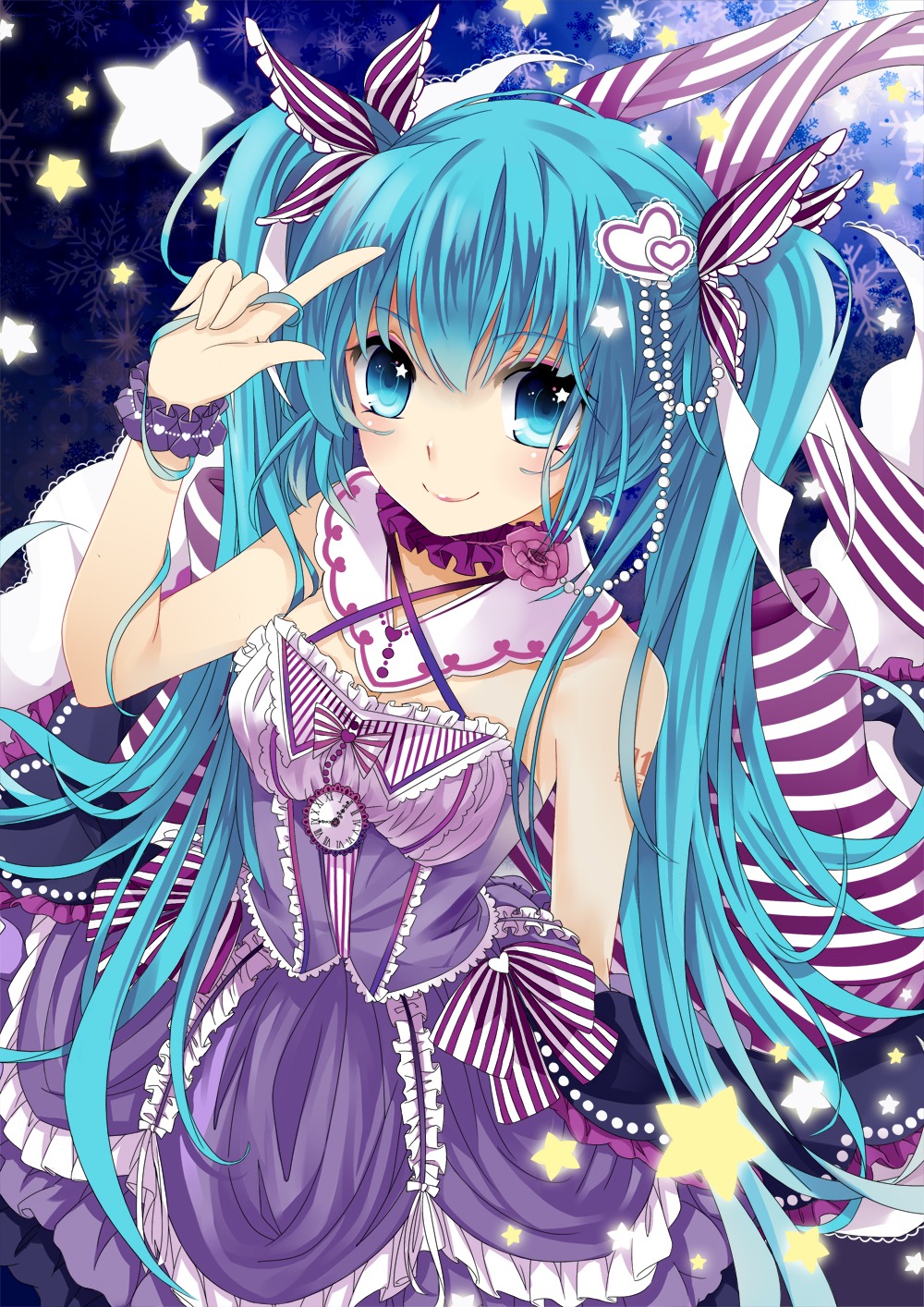 dress, hatsune_miku, lolita_fashion, tons, vocaloid