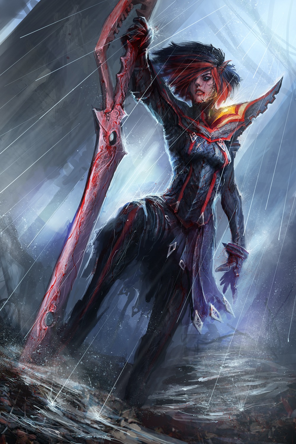 kill_la_kill, matoi_ryuuko, senketsu, sword, thedurrrrian