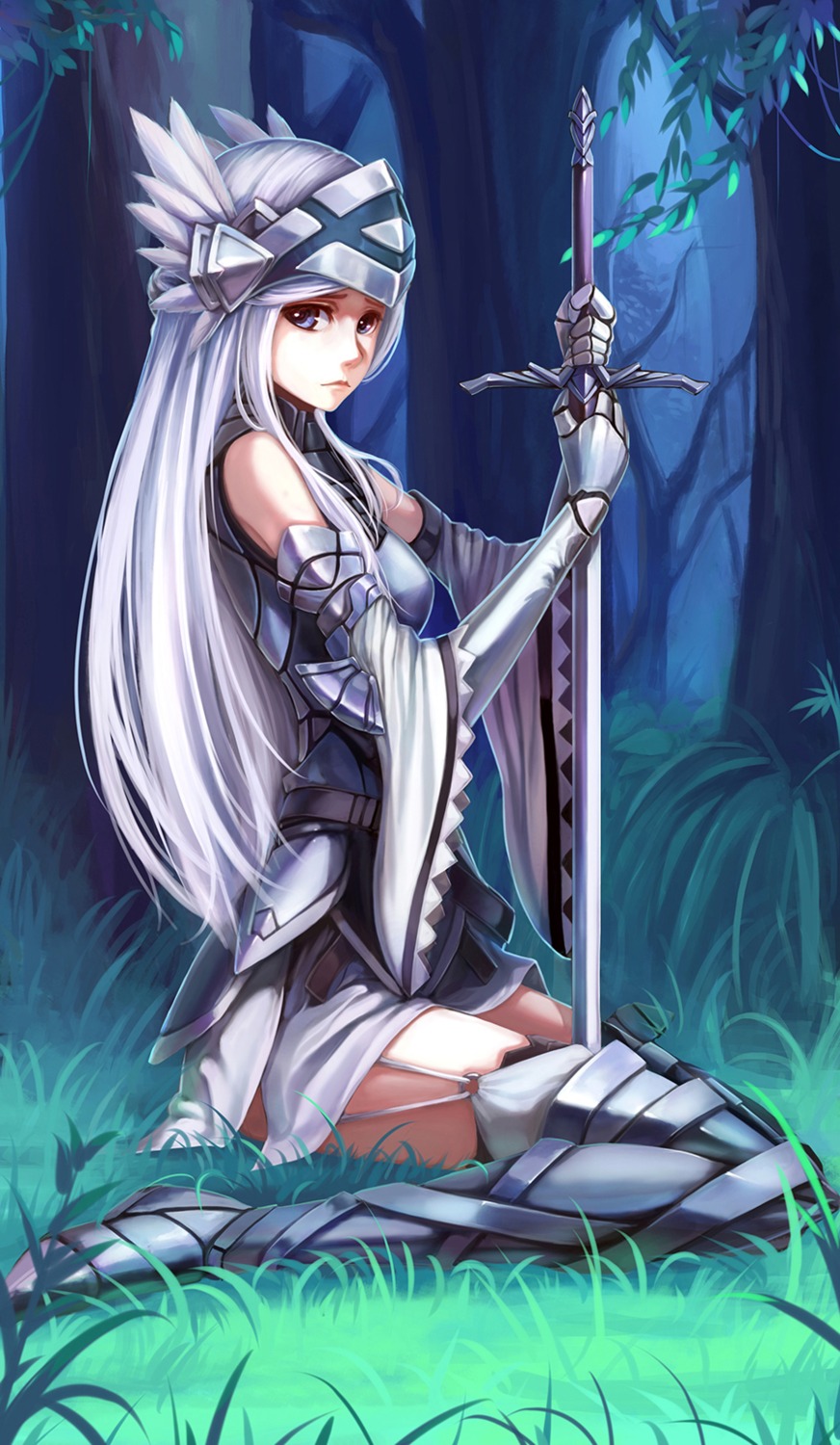 armor, lenessia_el_arte_cowen, log_horizon, nian, reinesia_el_arte_cowen, stockings, sword, thighhighs