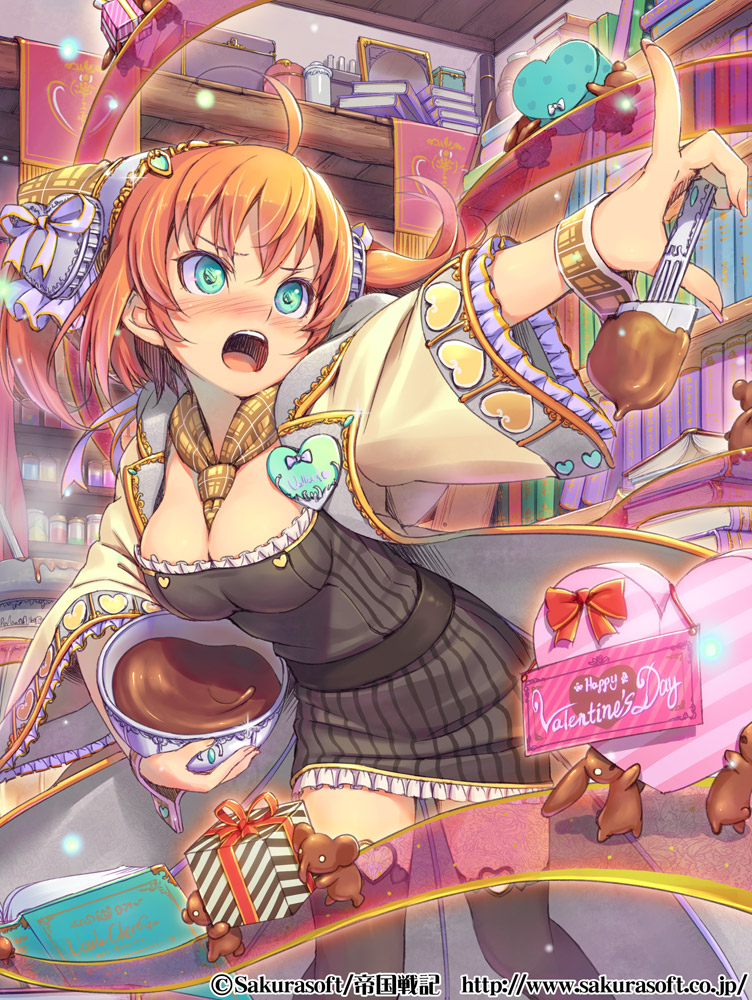 cleavage, piro_(artist), thighhighs, valentine