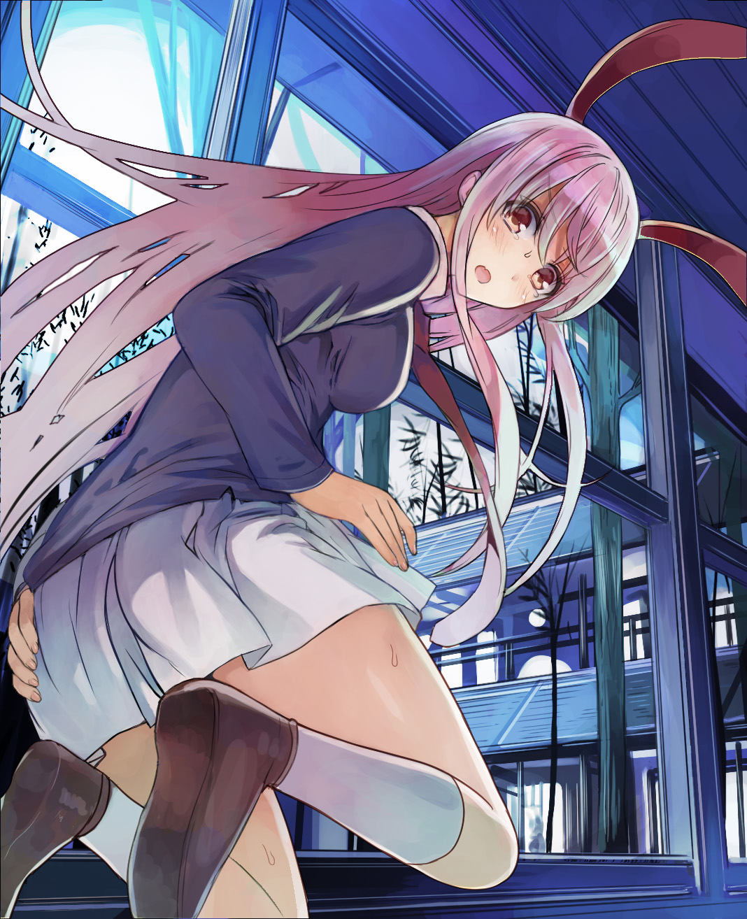 animal_ears, bunny_ears, reisen_udongein_inaba, seifuku, suiden_getsu, touhou