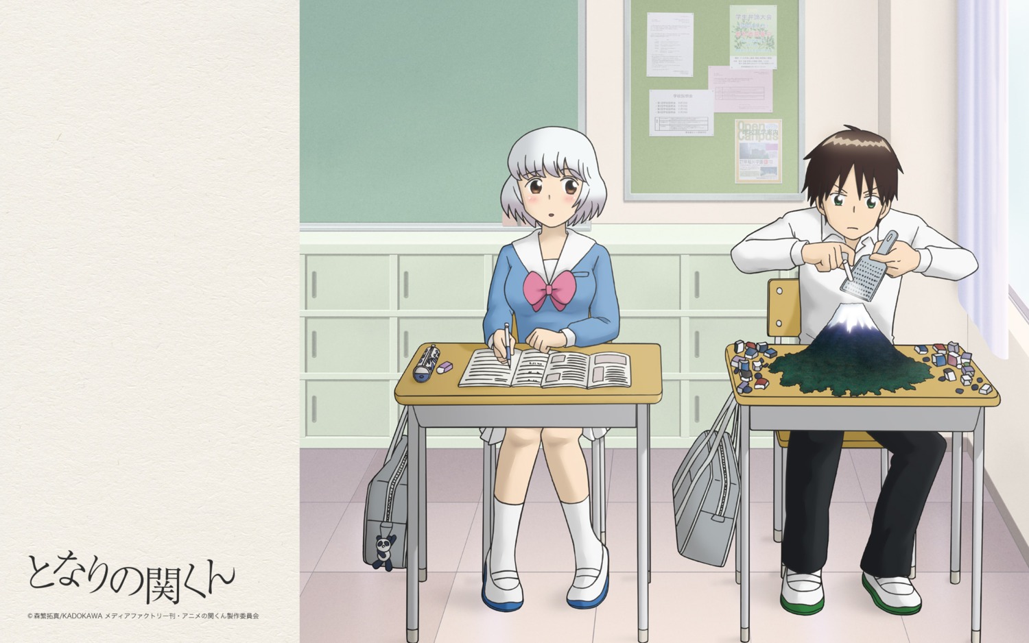 seifuku, tonari_no_seki-kun, toshinan_seki, wallpaper, yokoi_rumi