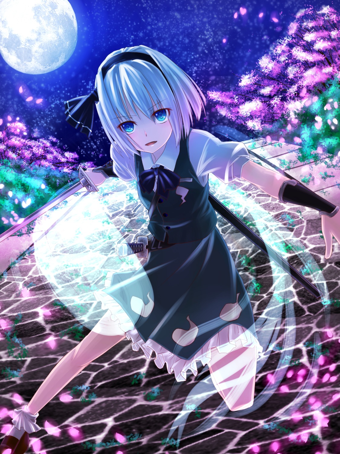 konpaku_youmu, lip-mil, sword, touhou