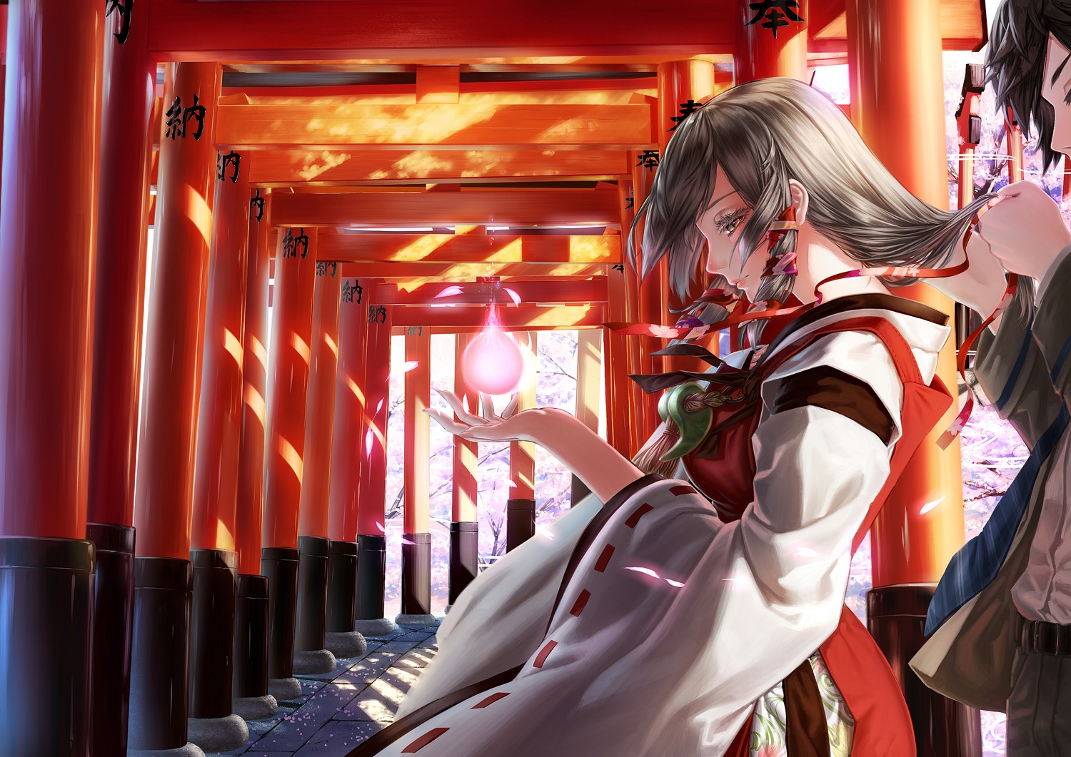 inari_konkon_koi_iroha, miko, rail_(silverbow), ukanomitama_no_kami