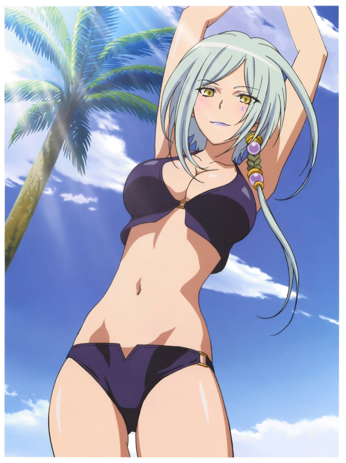 bikini, cleavage, kaku-san-sei_million_arthur, kawada_tsuyoshi, morgause(kaku-san-sei_million_arthur), swimsuits