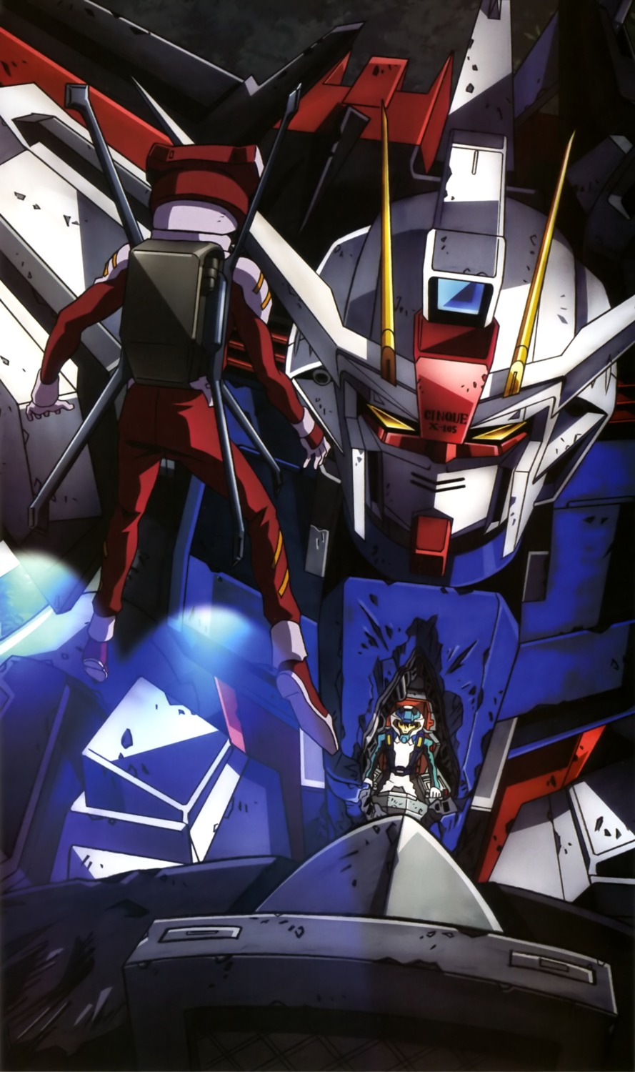 aile_strike_gundam, athrun_zala, gundam, gundam_seed, kira_yamato, male, mecha