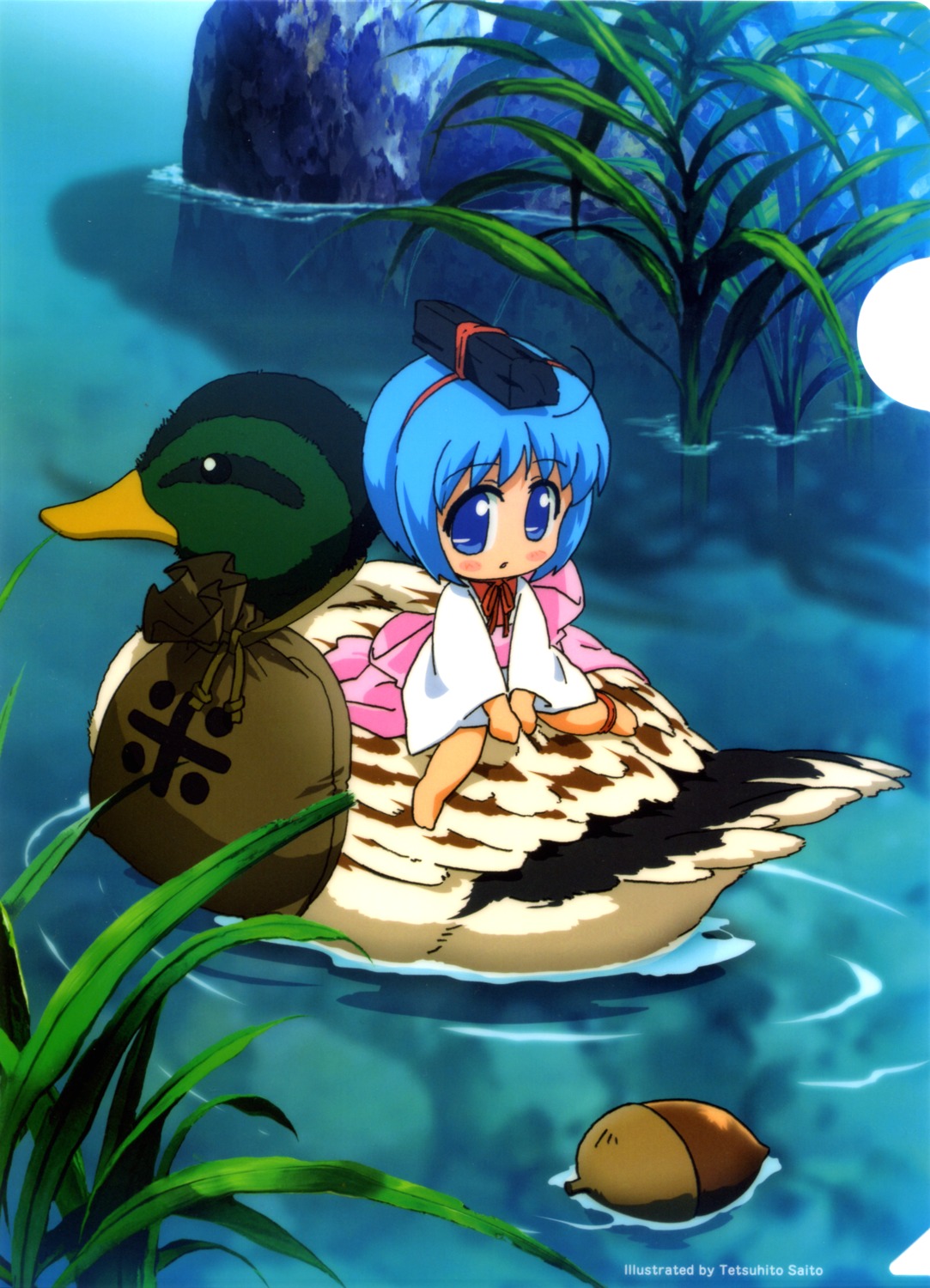 binchou-tan, binchou-tan_(character), chibi, kimono, saitou_tetsuhito