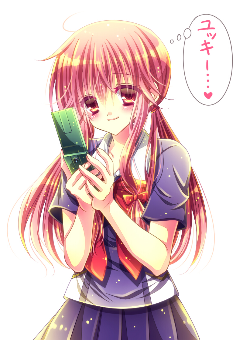 gasai_yuno, mirai_nikki, momomiya_mion, seifuku