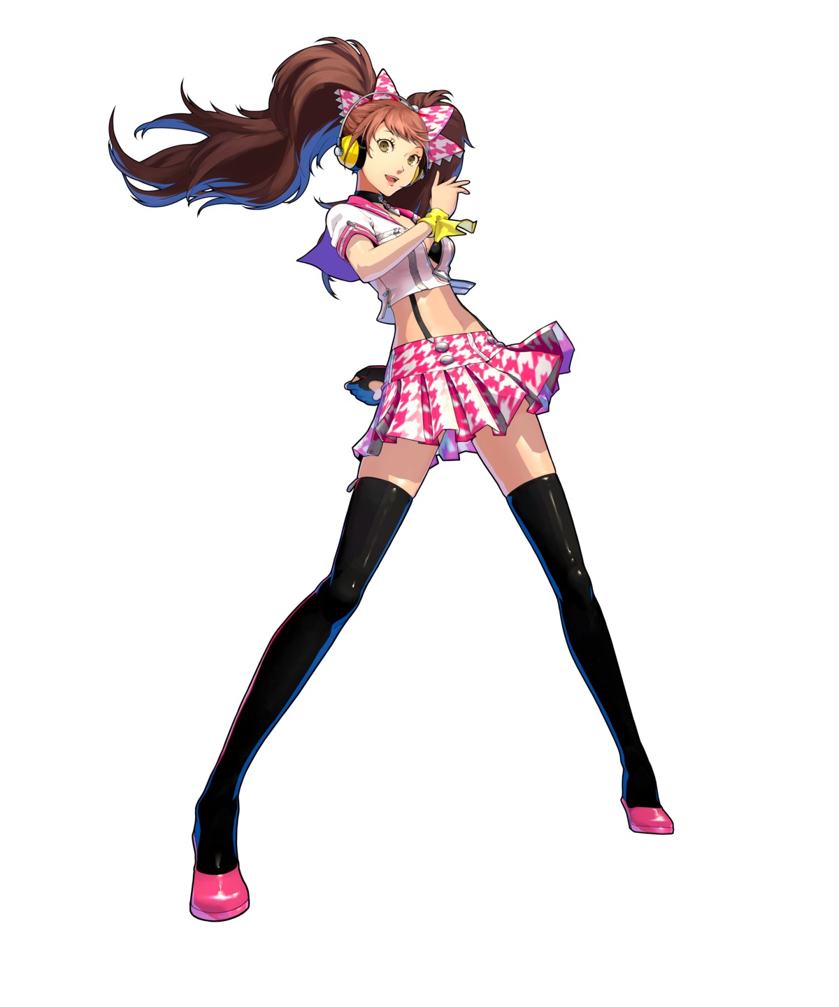 kujikawa_rise, megaten, persona, persona_4, persona_4:_dancing_all_night, soejima_shigenori, thighhighs