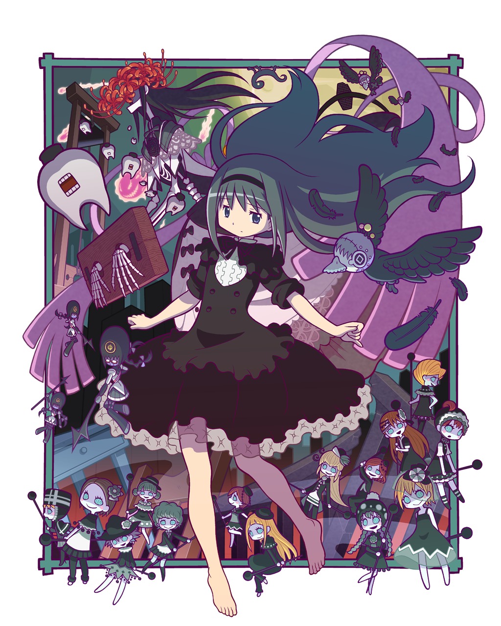 akemi_homura, dress, gecchu, mahou_shoujo_madoka_magica