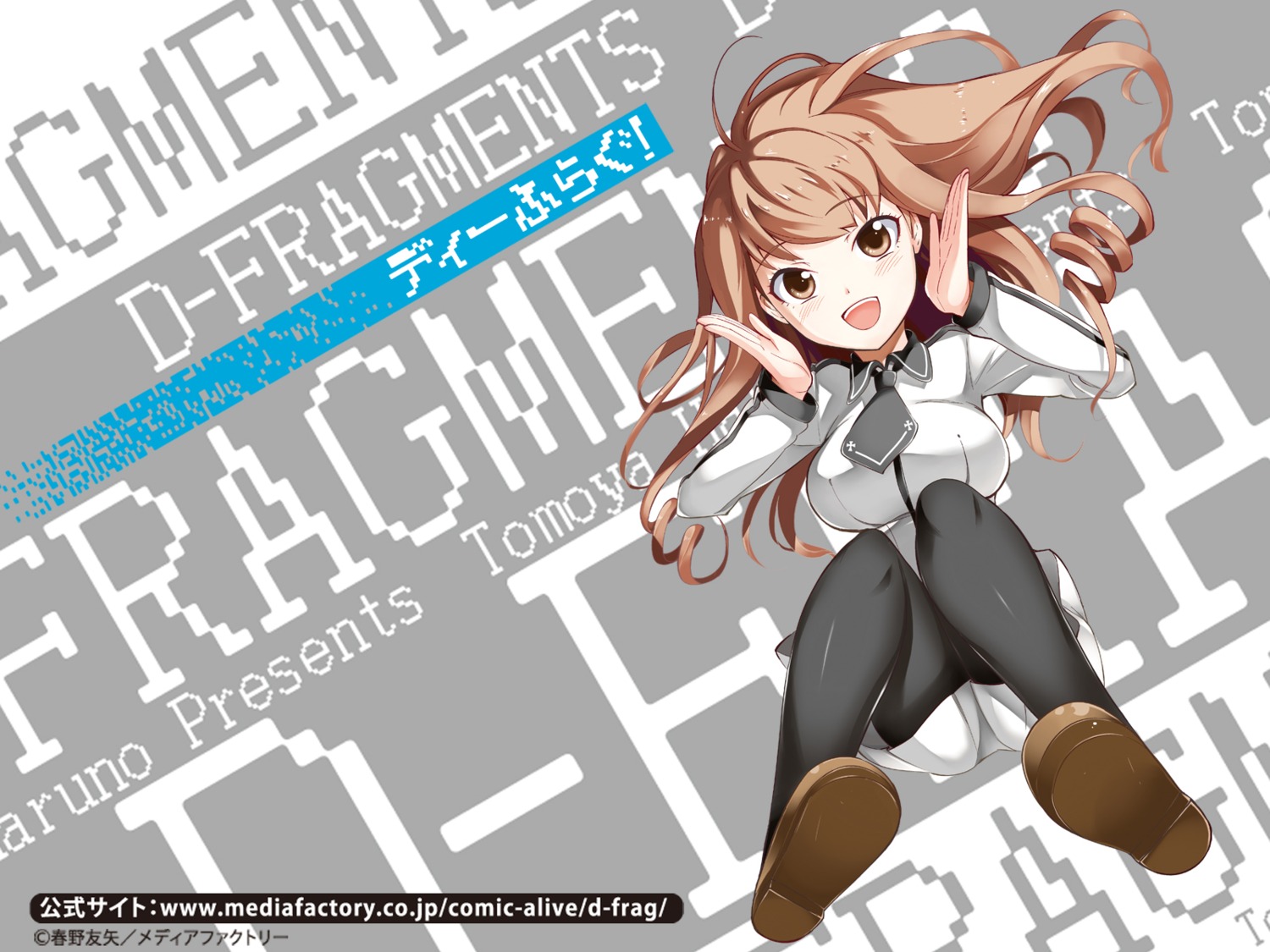 d-fragments, pantyhose, seifuku, wallpaper