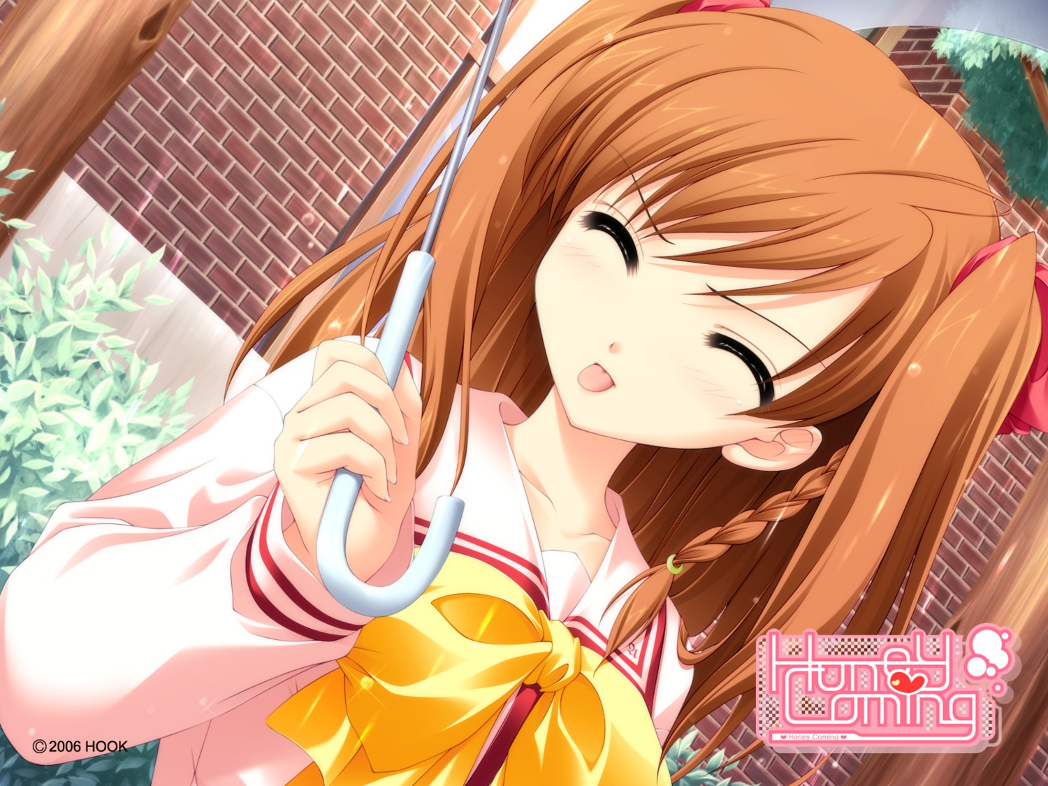 honey_coming, hook, kamijou_asahi, matsushita_makako, wallpaper