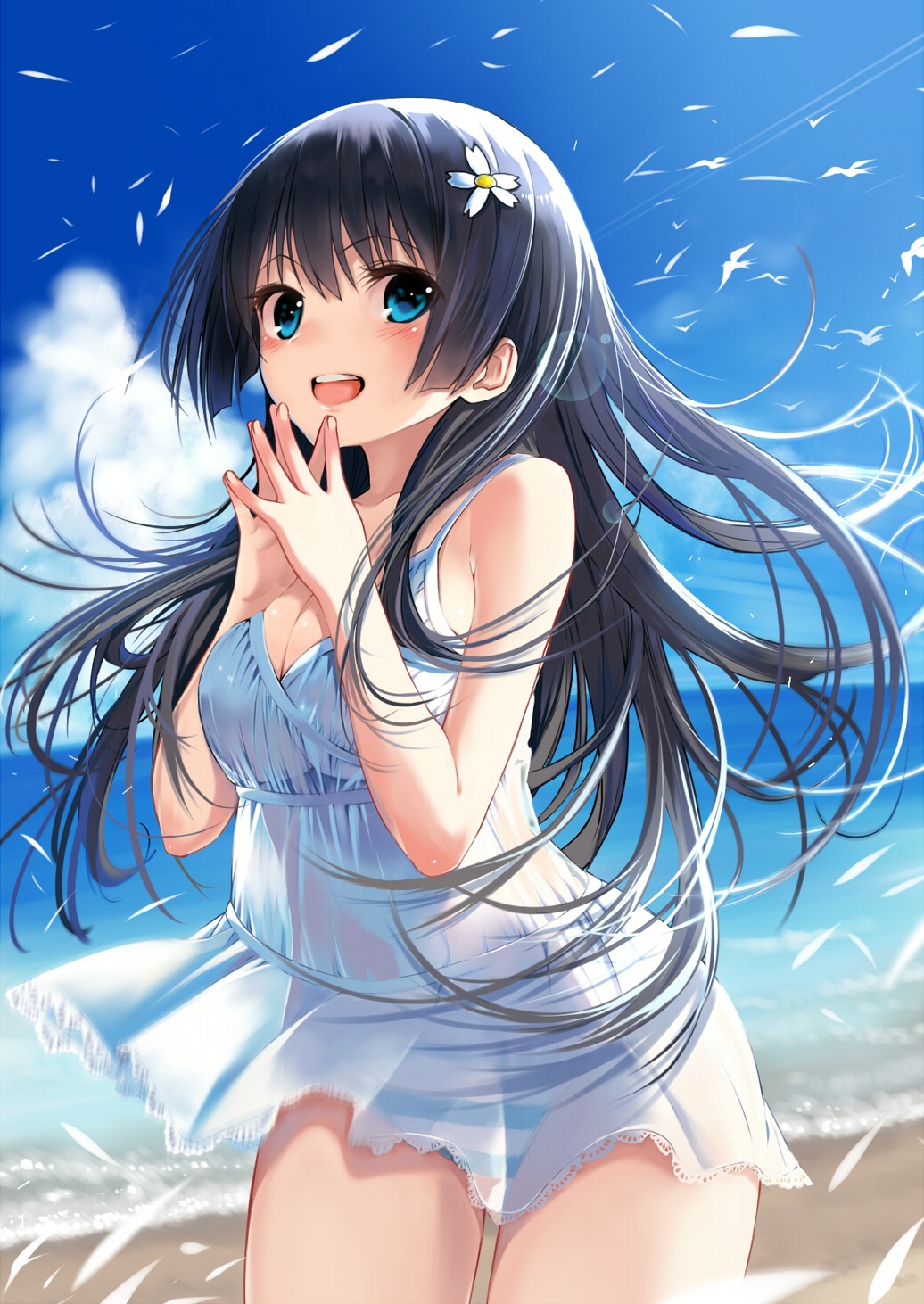 dress, kawakami_masaki, pantsu, saten_ruiko, see_through, shimapan, toaru_kagaku_no_railgun, toaru_majutsu_no_index