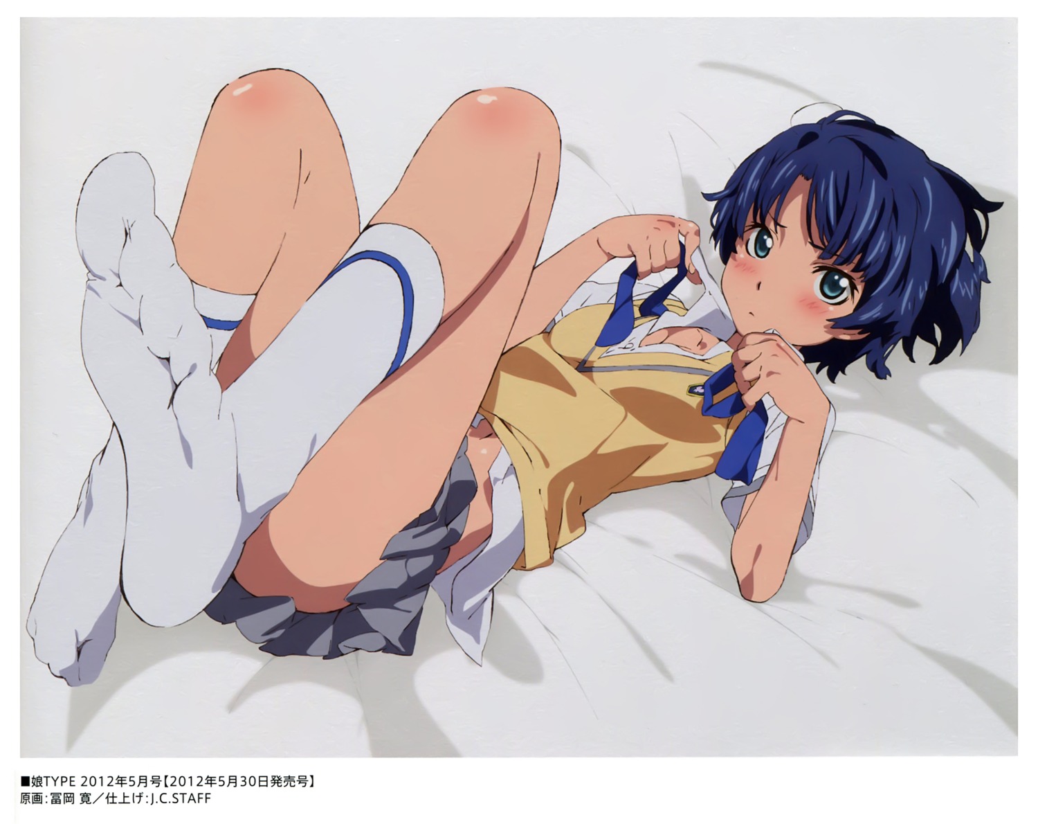 ano_natsu_de_matteru, feet, seifuku, tanigawa_kanna, tomioka_hiroshi