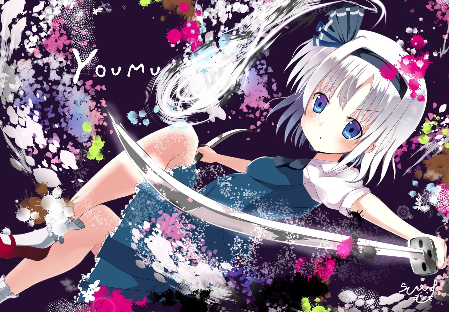 asahina, konpaku_youmu, sword, touhou