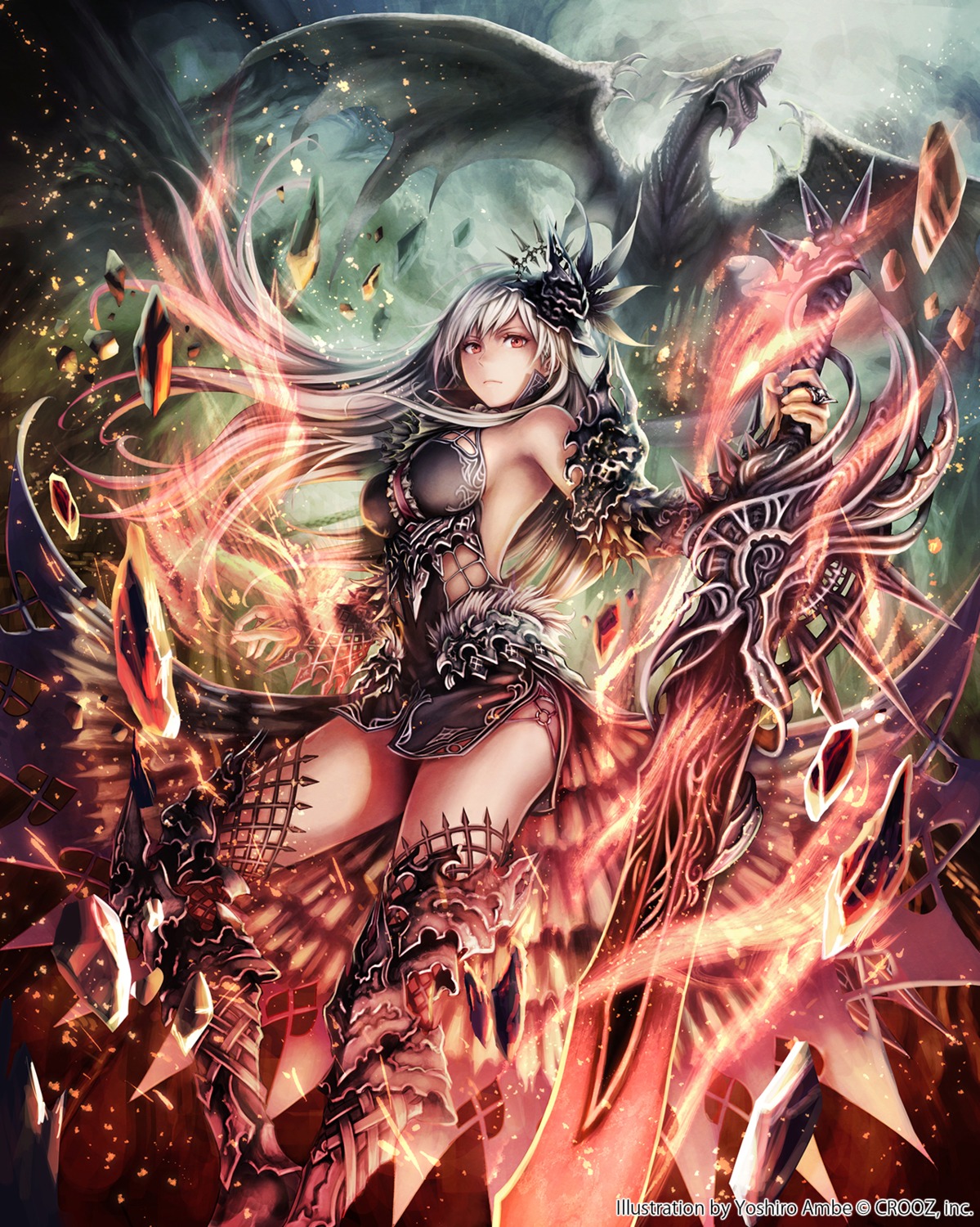 anbe_yoshirou, deity_wars, monster, sword, thighhighs, tyrfing