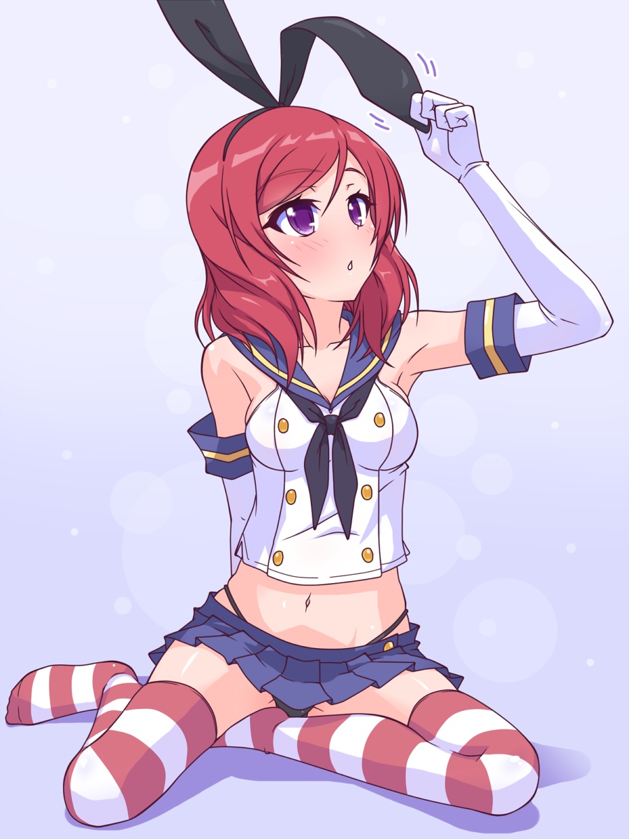 cosplay, k10k, kantai_collection, love_live!, love_live!_(series), nishikino_maki, pantsu, thighhighs