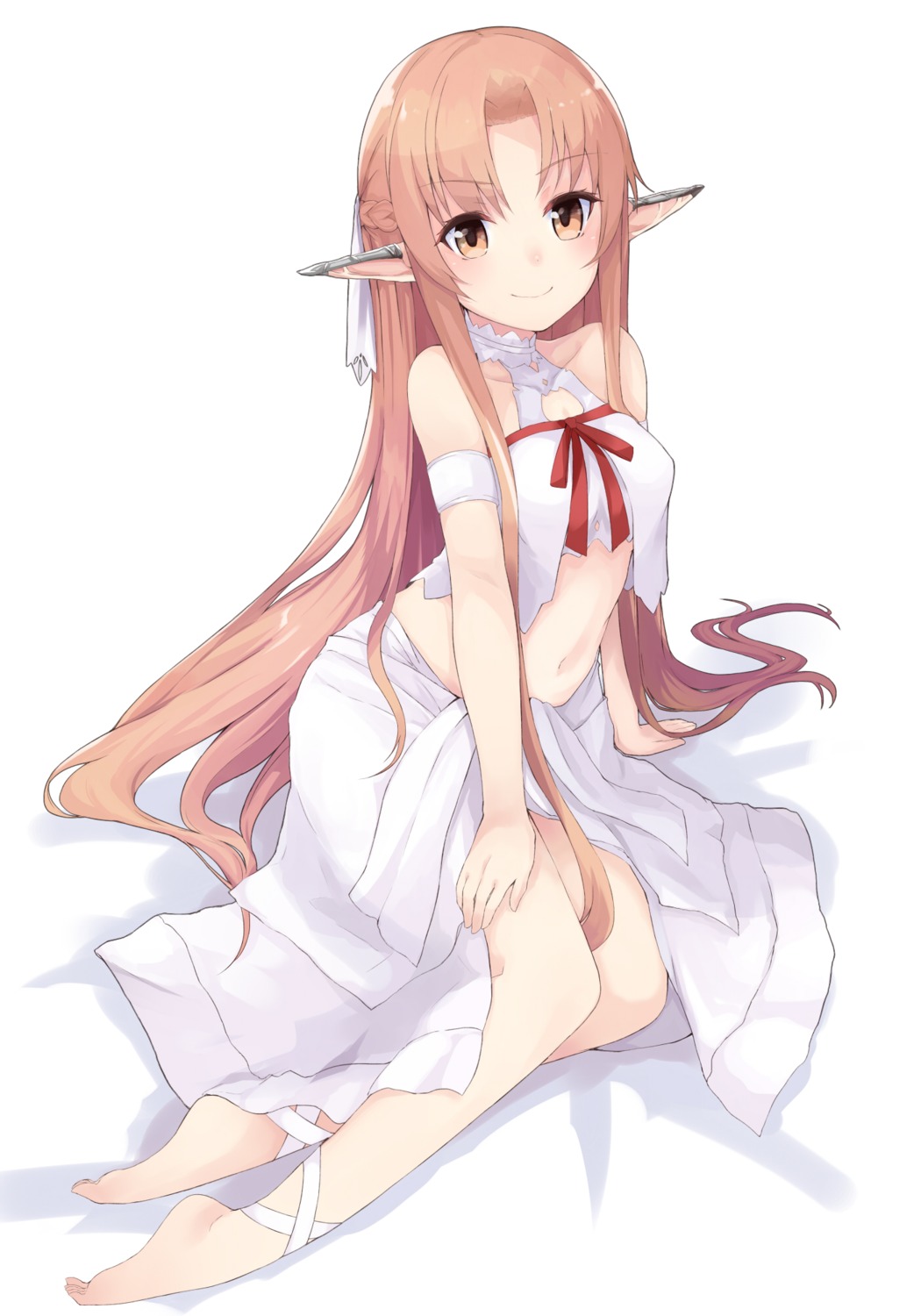 alfheim_online, asuna_(titania), elf, feet, kou_mashiro, pointy_ears, sword_art_online