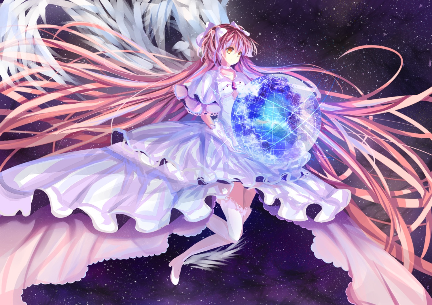 dress, kaname_madoka, mahou_shoujo_madoka_magica, thighhighs, ultimate_madoka, vebonbon