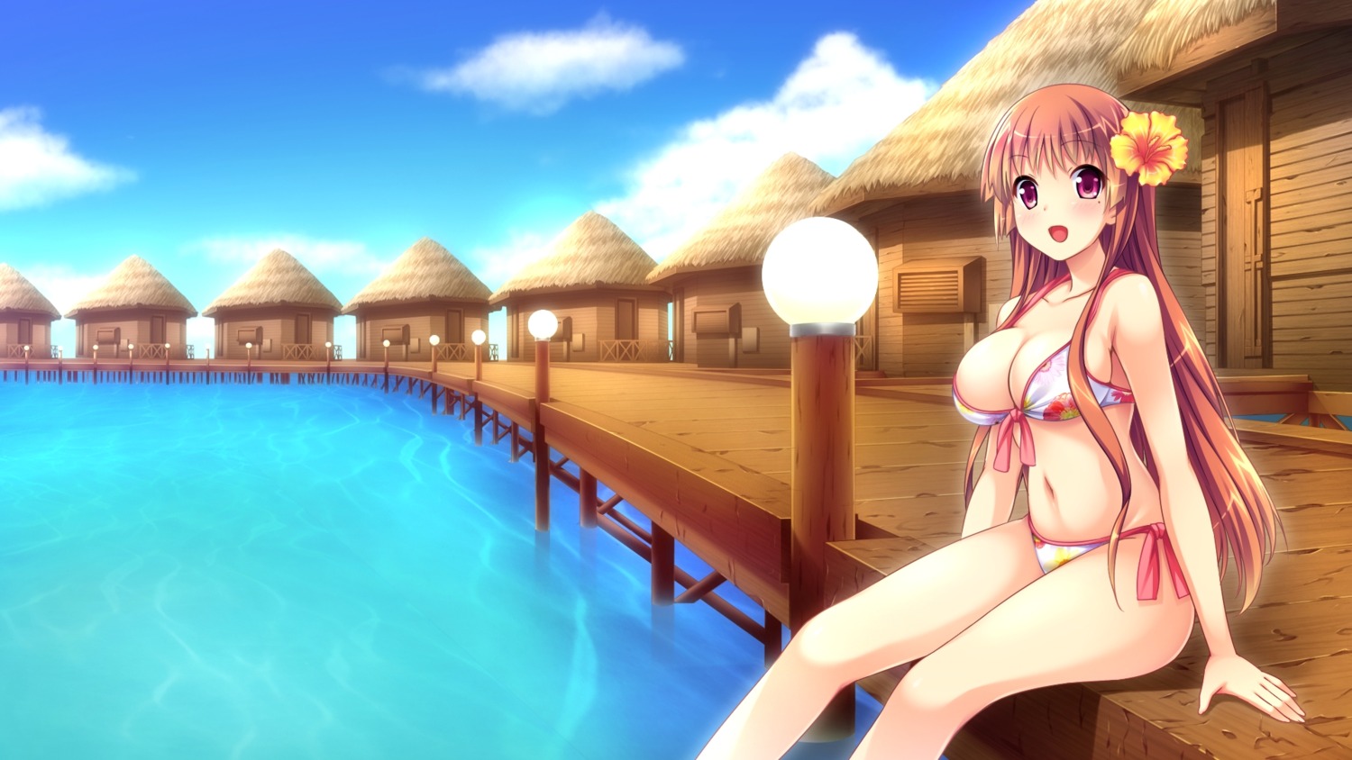 baka_moe_heart_ni_ai_wo_komete!, bikini, cleavage, game_cg, mizuki_makoto, praline, swimsuits, takai_kanae
