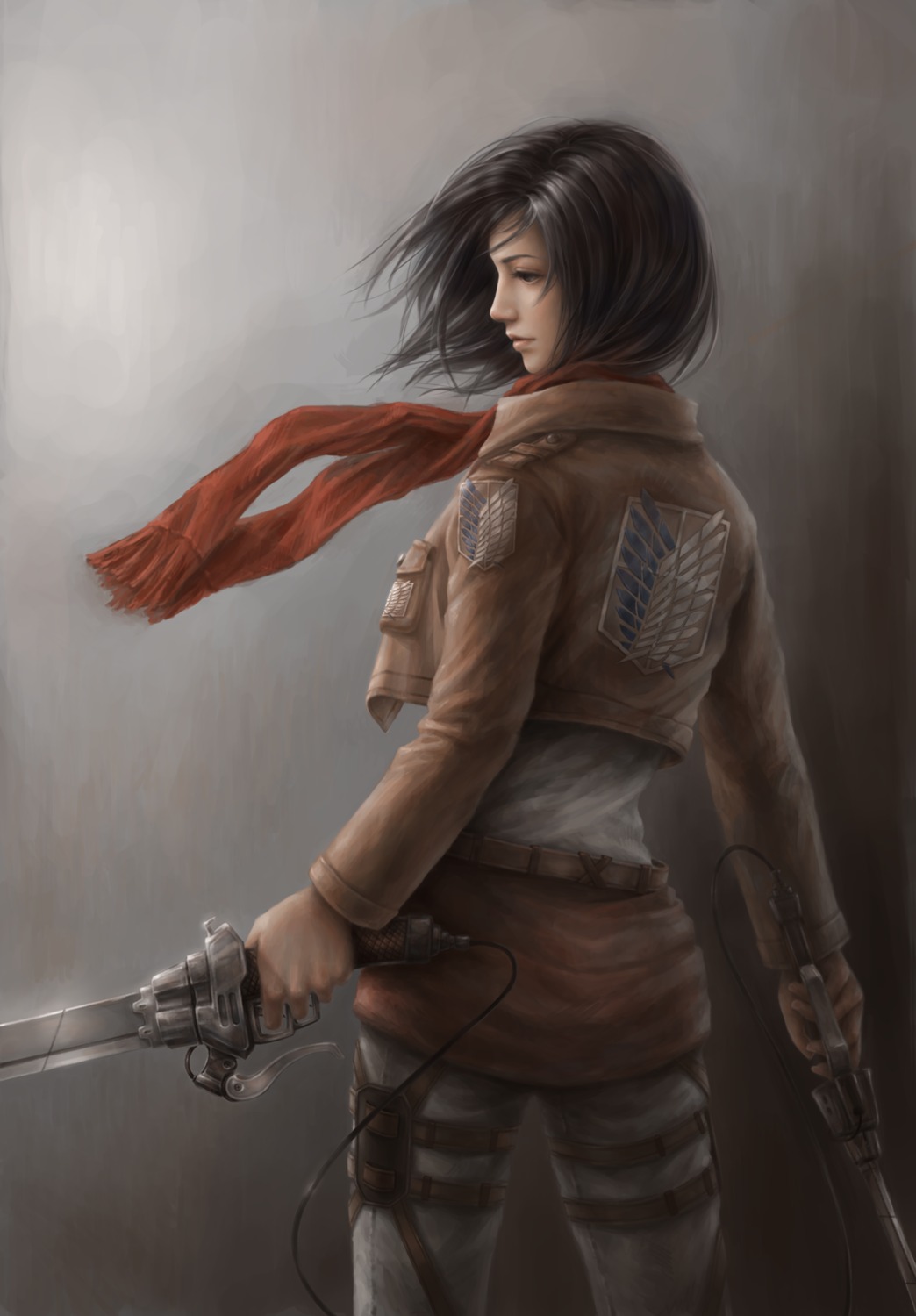 jason_peng, mikasa_ackerman, shingeki_no_kyojin, sword, uniform