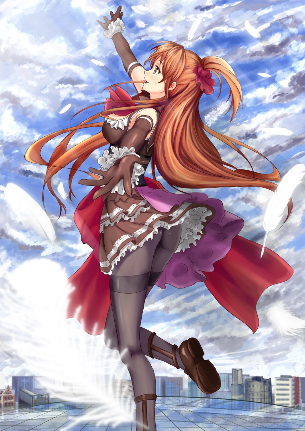 dress, nopan, pantyhose, soyokaze