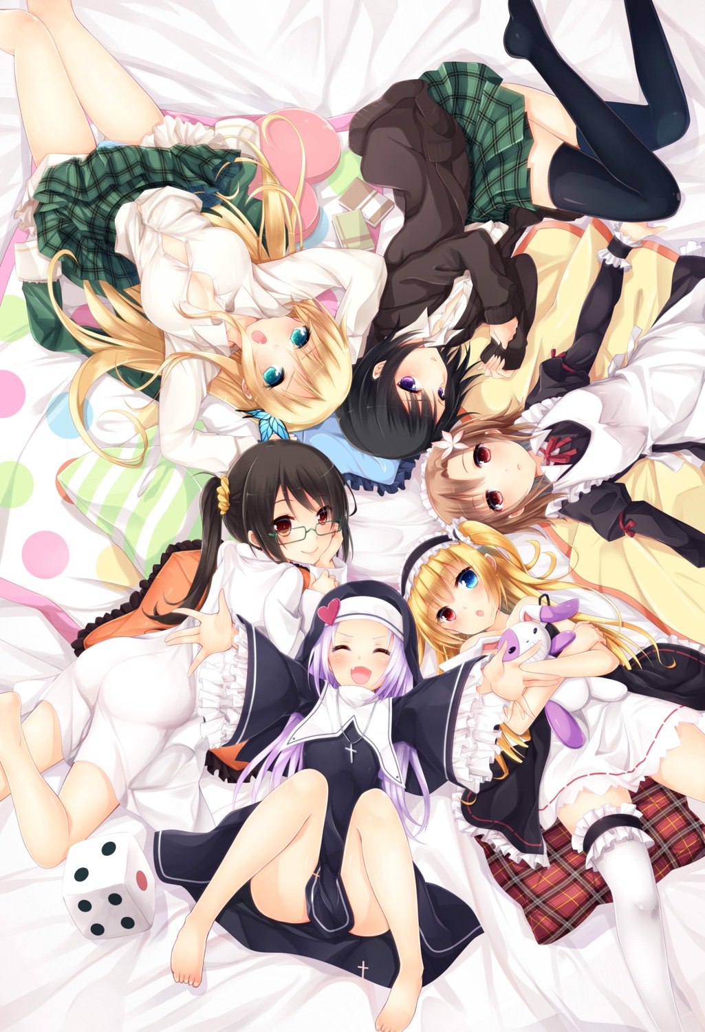 boku_wa_tomodachi_ga_sukunai, cleavage, garter, hasegawa_kobato, hatachi, heterochromia, kashiwazaki_sena, kusunoki_yukimura