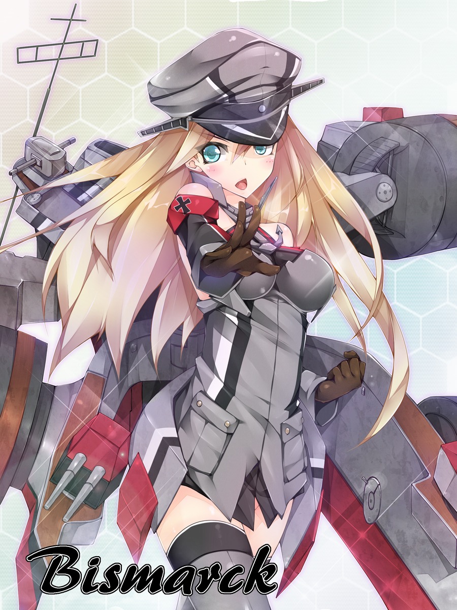 bismarck_(kancolle), kantai_collection, thighhighs, yukinon
