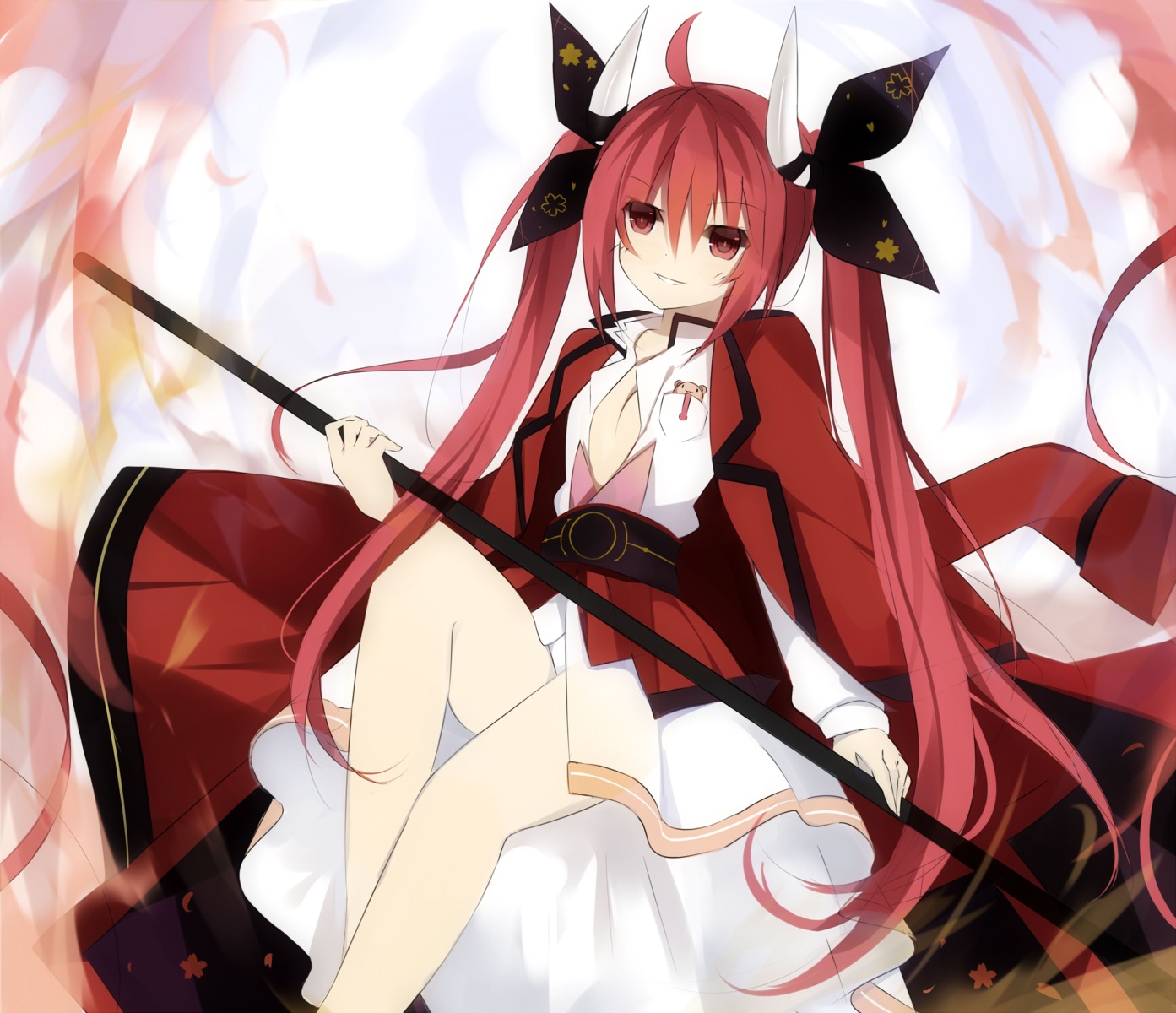 date_a_live, itsuka_kotori, no_bra, open_shirt, senya_fuurin