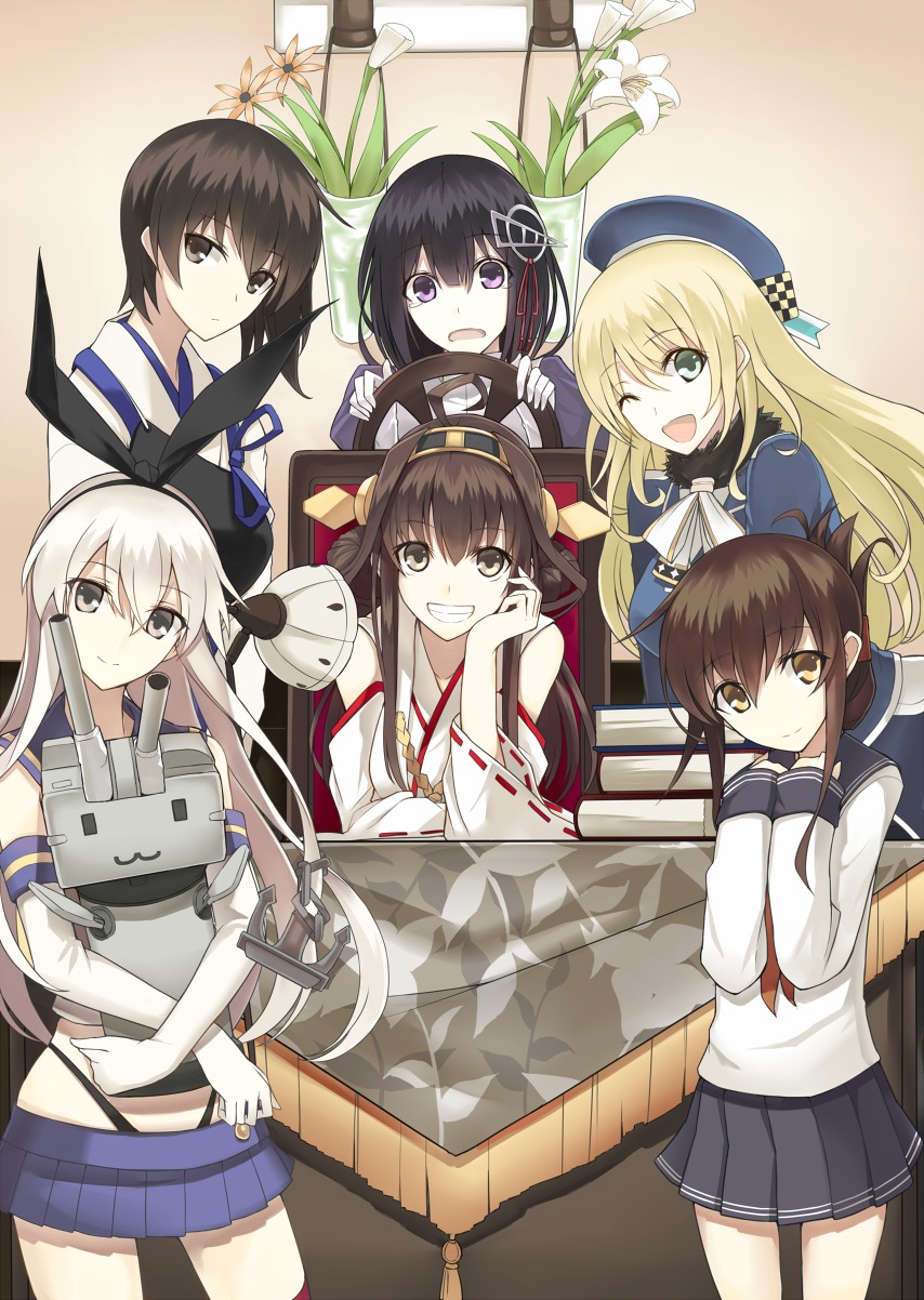 atago_(kancolle), haguro_(kancolle), inazuma_(kancolle), kaga_(kancolle), kantai_collection, kauto, kongou_(kancolle), rensouhou-chan