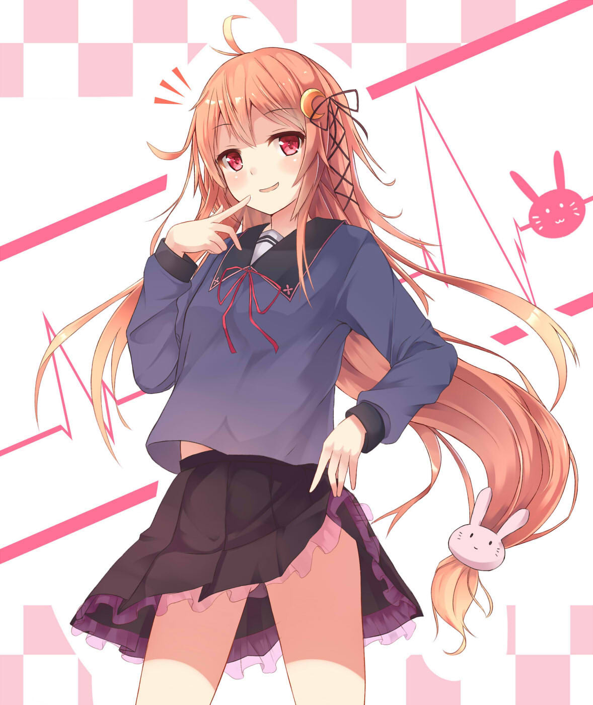 hachitainu, kantai_collection, seifuku, skirt_lift, uzuki_(kancolle)