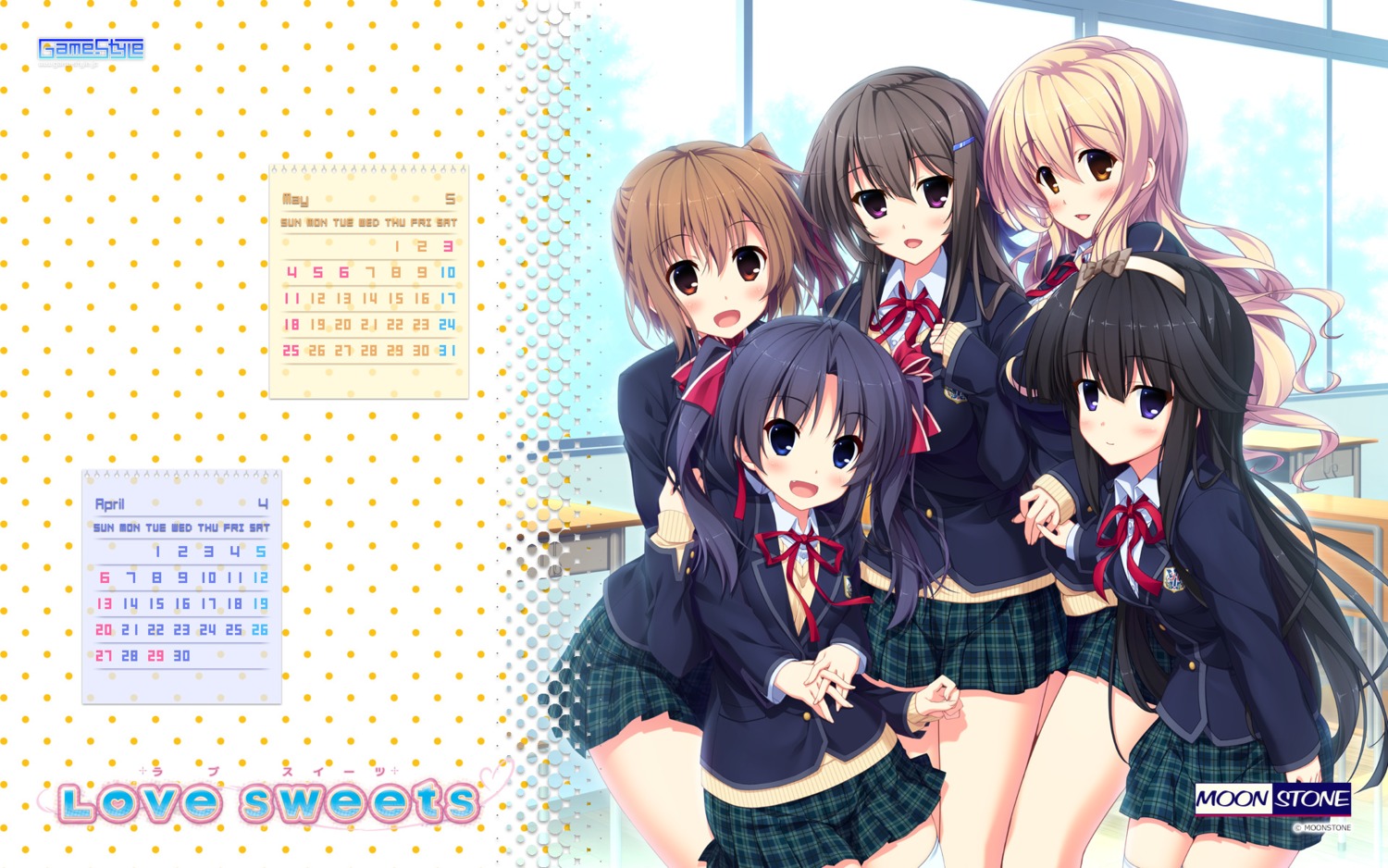 calendar, enjou_minamo, futami_iori, game-style, hinata_nao, ichinose_yui, love_sweets, moonstone