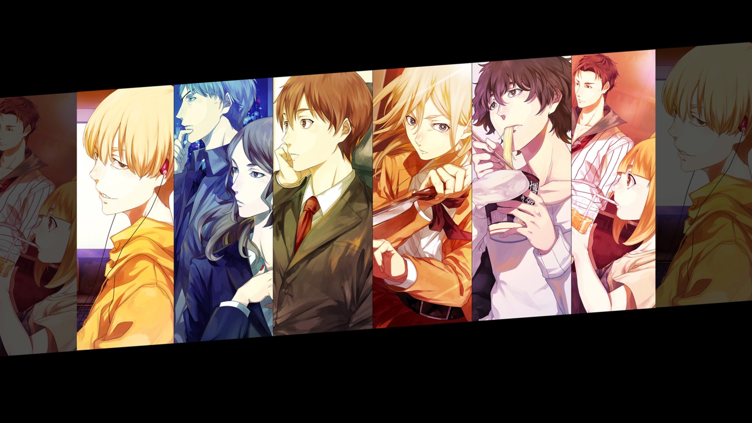 business_suit, hakata_tonkotsu_ramens, headphones, kisaki_chiaki, lin_xianming, seifuku, trap