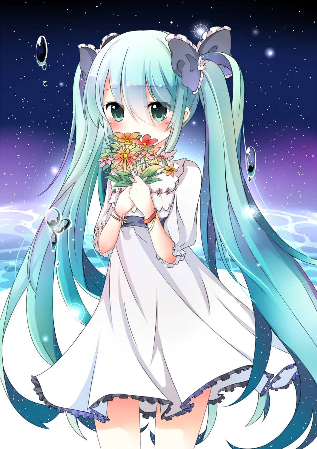 dress, freeze, hatsune_miku, vocaloid